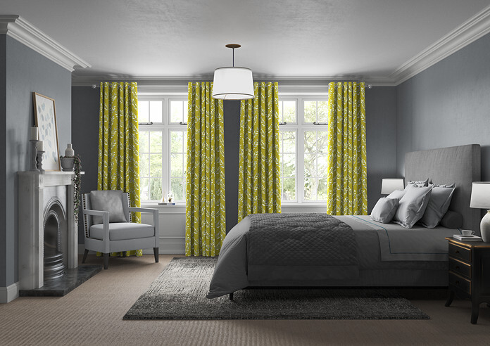 Scandi Sprig, Kiwi - Made to Measure Curtains - Image 5